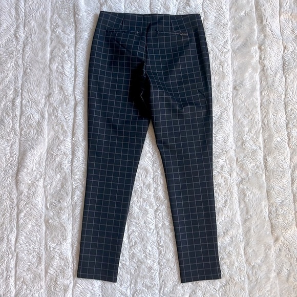 Calvin Klein Ponte Stretch Pull-On Ankle Pant‎ Windowpane Print Black Size 6 - Picture 2 of 4